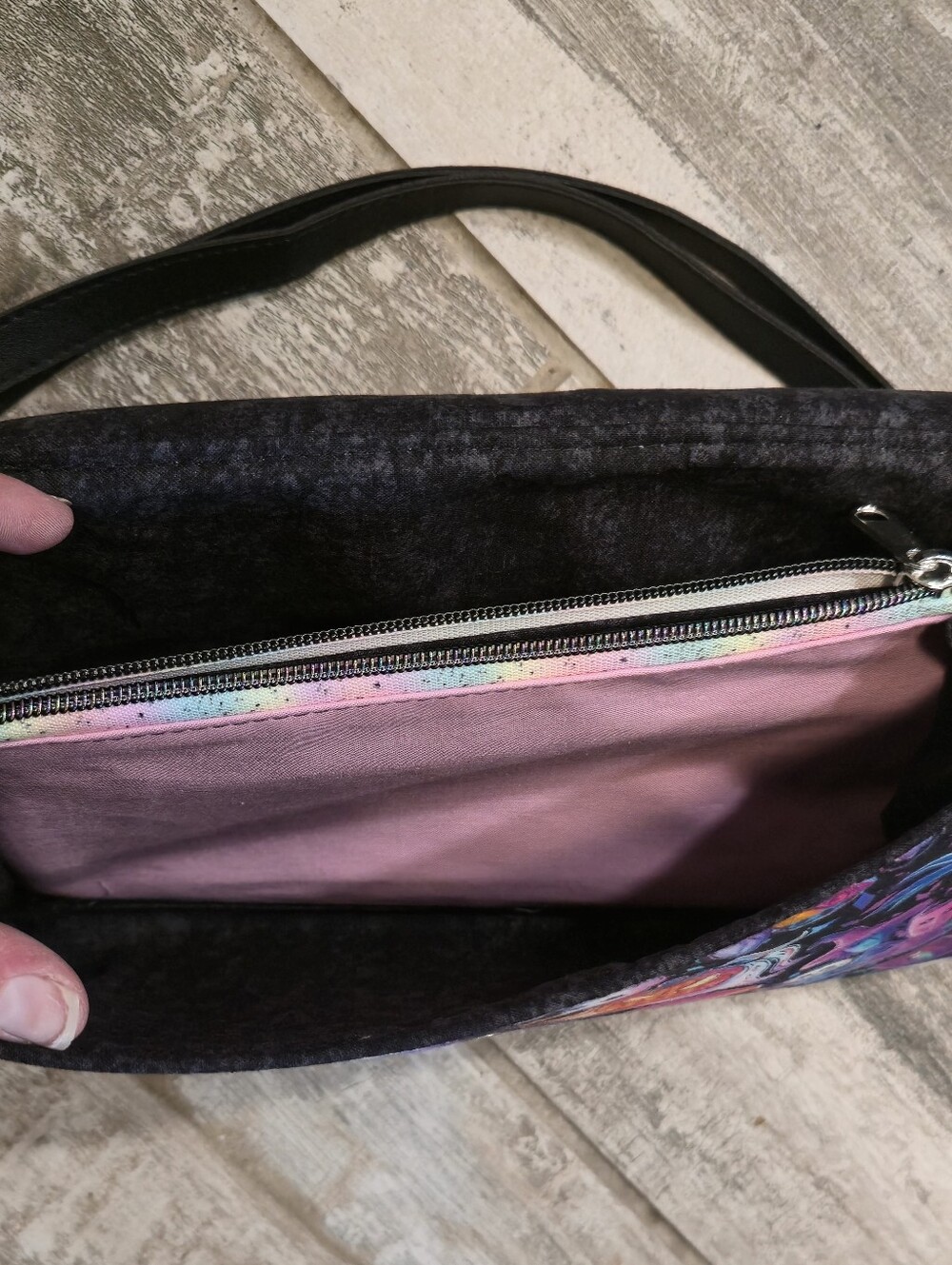 Handmade Halloween Town / Nightmare Before Christmas Colorful Shoulder Bag - Picture 7 of 10